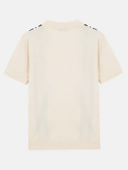 Striped Johnny Collar Sweater Polo-Mitchell Shoes