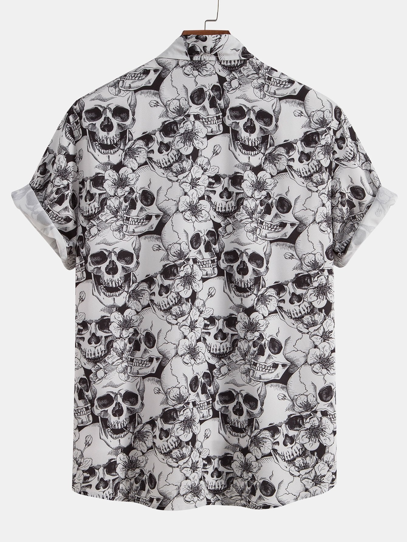 Skull Print Button Up Shirt-Mitchell Shoes