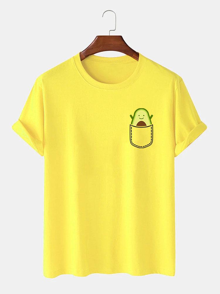 Pocket Avocado Print T-Shirt-Mitchell Shoes