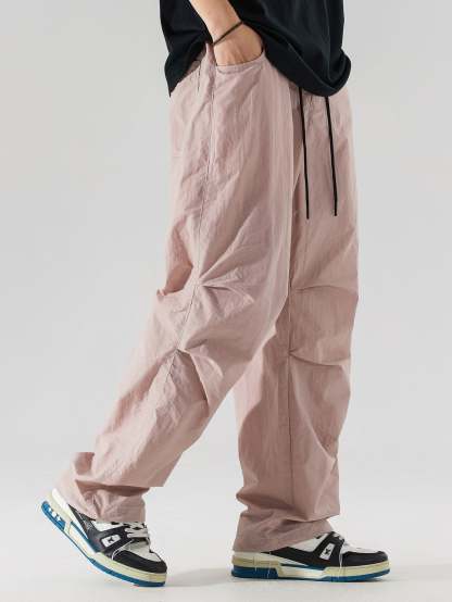 Elastic Waist Parachute Pants-Mitchell Shoes