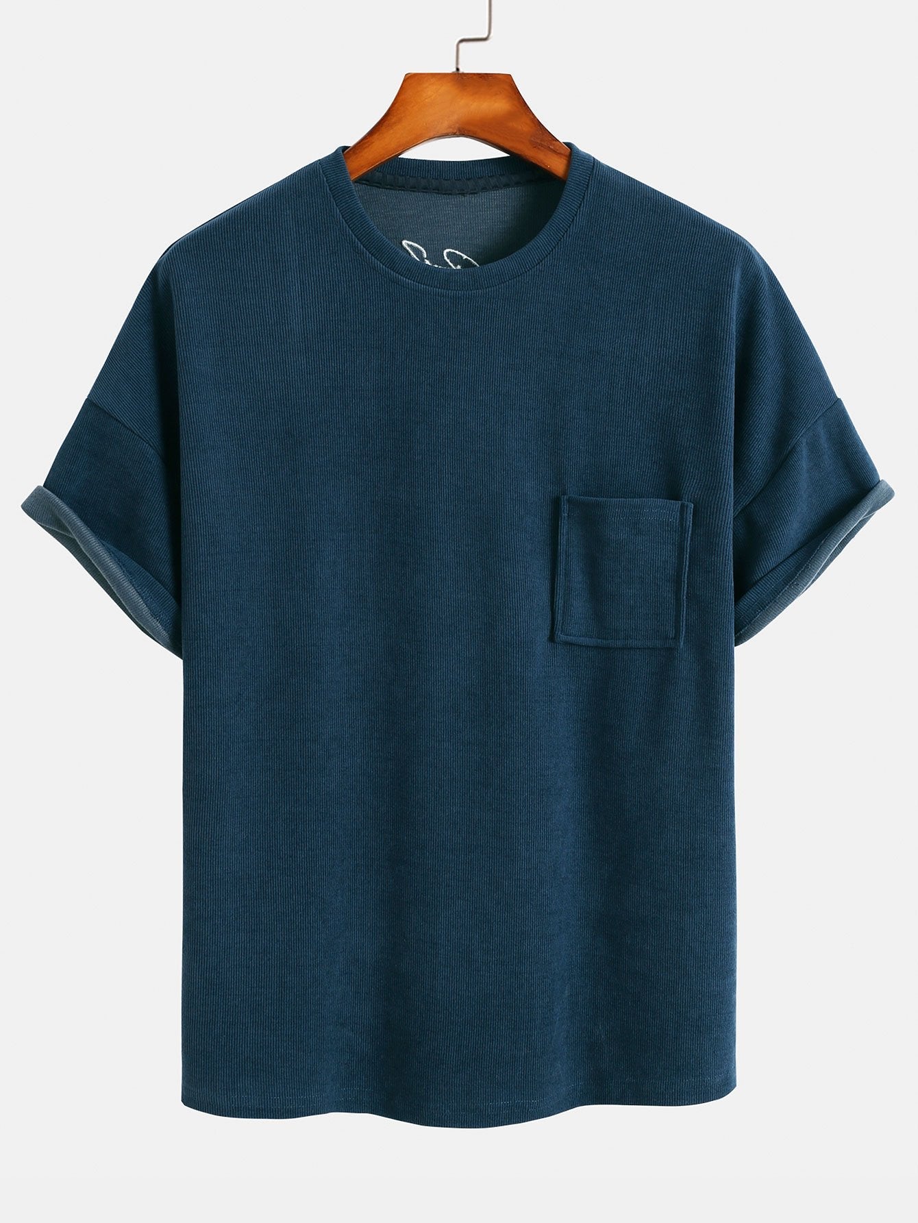 Dropped Shoulder Corduroy T-Shirt & Shorts-Mitchell Shoes