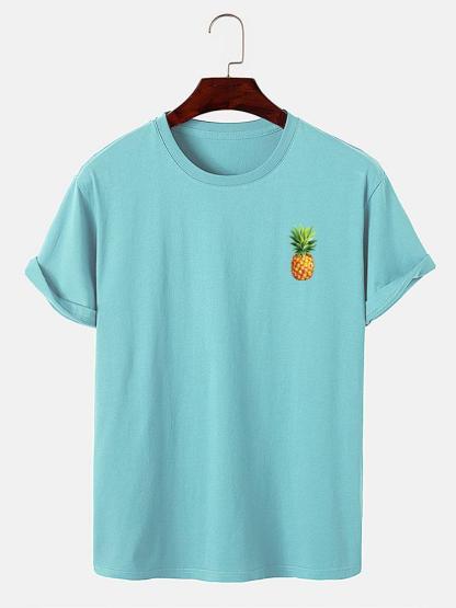 Pineapple Print T-Shirt-Mitchell Shoes