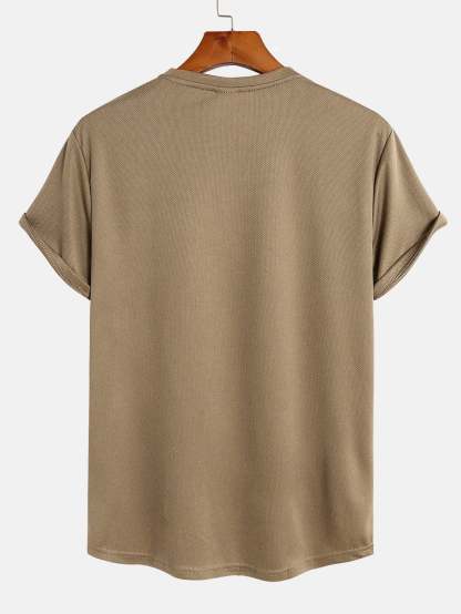 Muscle Fit Arc Hem Mesh T-Shirt-Mitchell Shoes