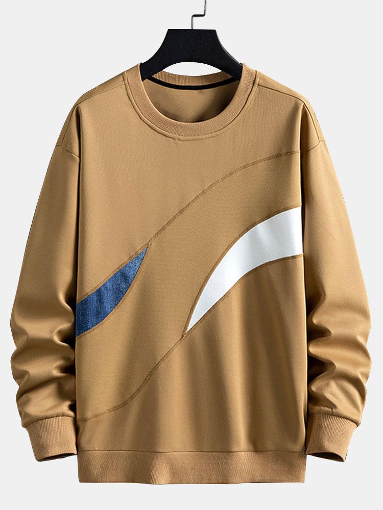Color Block Crew Neck Sweatshirt-Mitchell Shoes