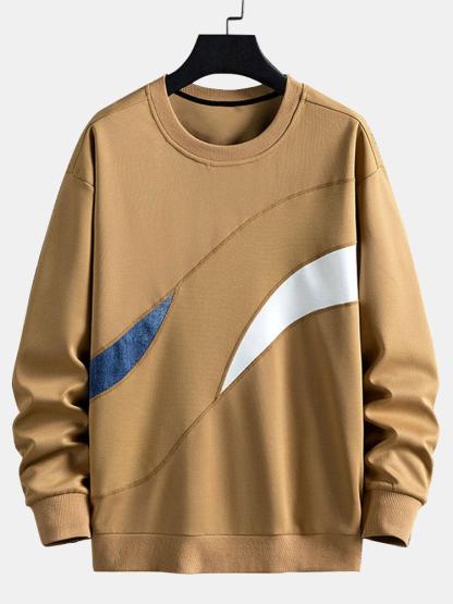 Color Block Crew Neck Sweatshirt-Mitchell Shoes
