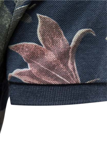 Tropical Print Polo Shirt-Mitchell Shoes