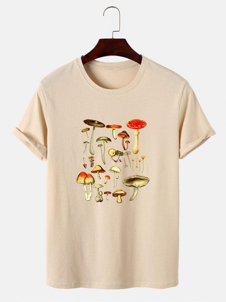 Mushroom Print T-Shirt-Mitchell Shoes
