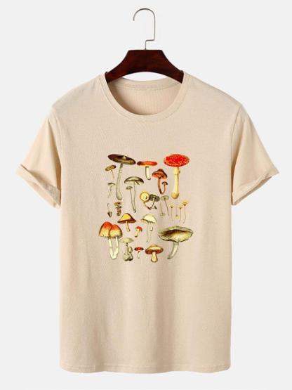 Mushroom Print T-Shirt-Mitchell Shoes