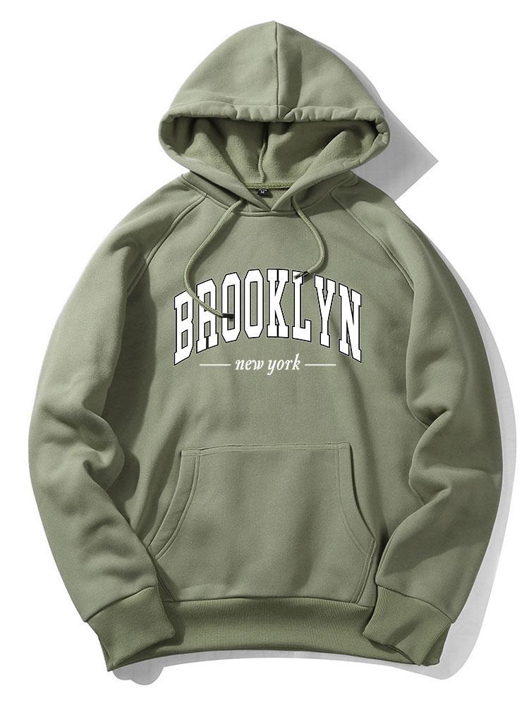Brooklyn Letter Print Hoodie-Mitchell Shoes