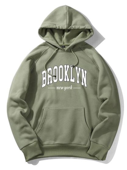 Brooklyn Letter Print Hoodie-Mitchell Shoes