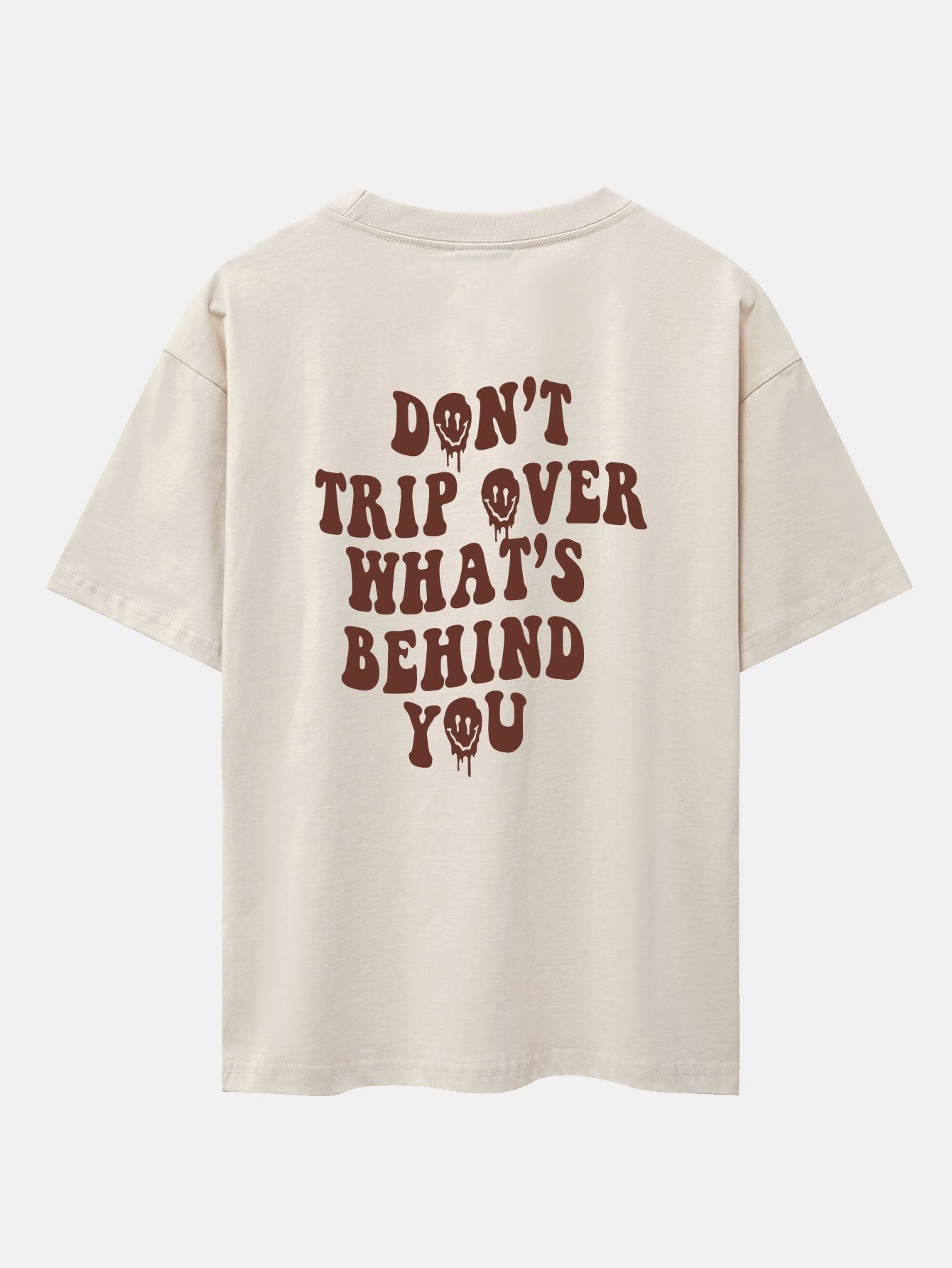 Slogan Back Print Oversize T-Shirt & Corduroy Shorts-Mitchell Shoes