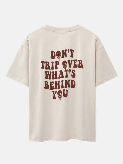 Slogan Back Print Oversize T-Shirt & Corduroy Shorts-Mitchell Shoes