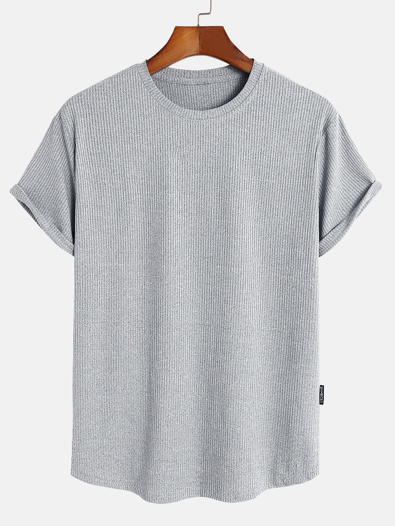 Muscle Fit Arc Hem Textured T-Shirt-Mitchell Shoes