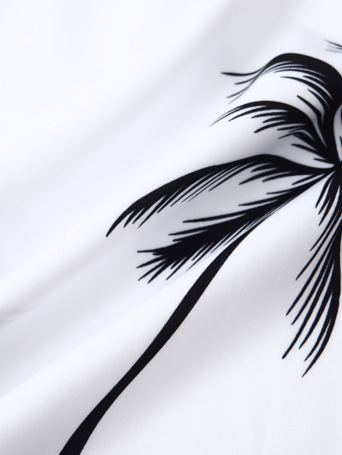 Tropical Leaf Print Button Up Shirt-Mitchell Shoes