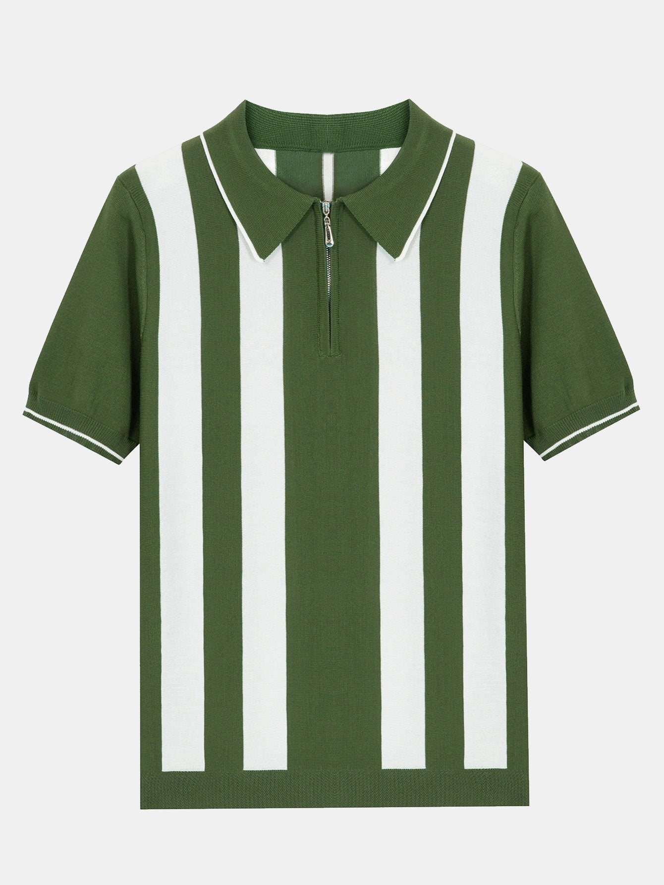 Striped Zip Sweater Polo-Mitchell Shoes