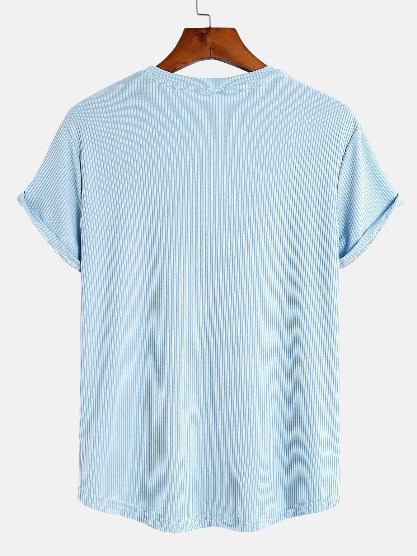 Muscle Fit Arc Hem Textured T-Shirt-Mitchell Shoes