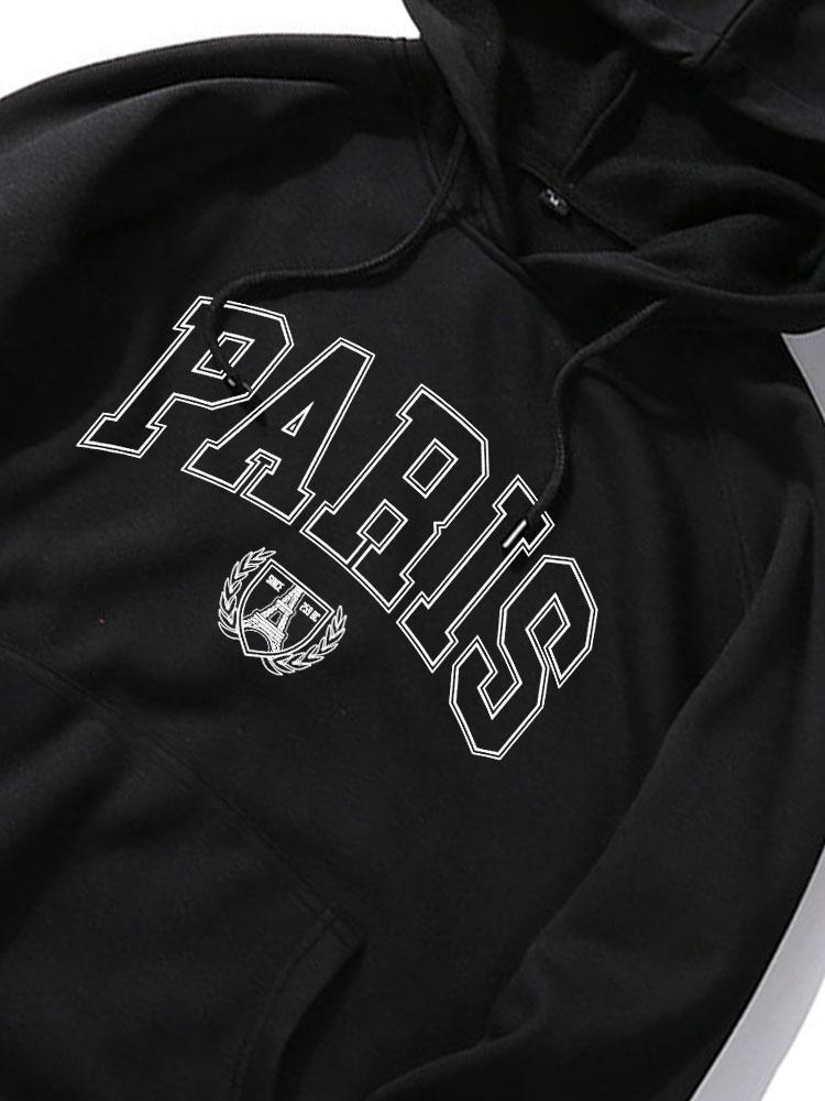 Paris Print Hoodie-Mitchell Shoes