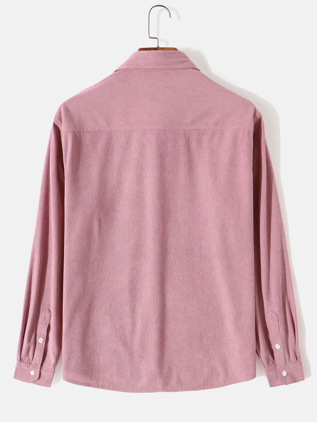 Long Sleeve Flap Pocket Corduroy Shirt-Mitchell Shoes