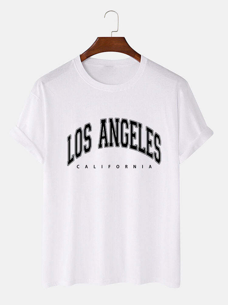 Los Angeles Print T-Shirt & Mid Length Shorts-Mitchell Shoes