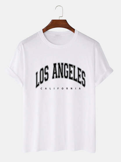 Los Angeles Print T-Shirt & Mid Length Shorts-Mitchell Shoes