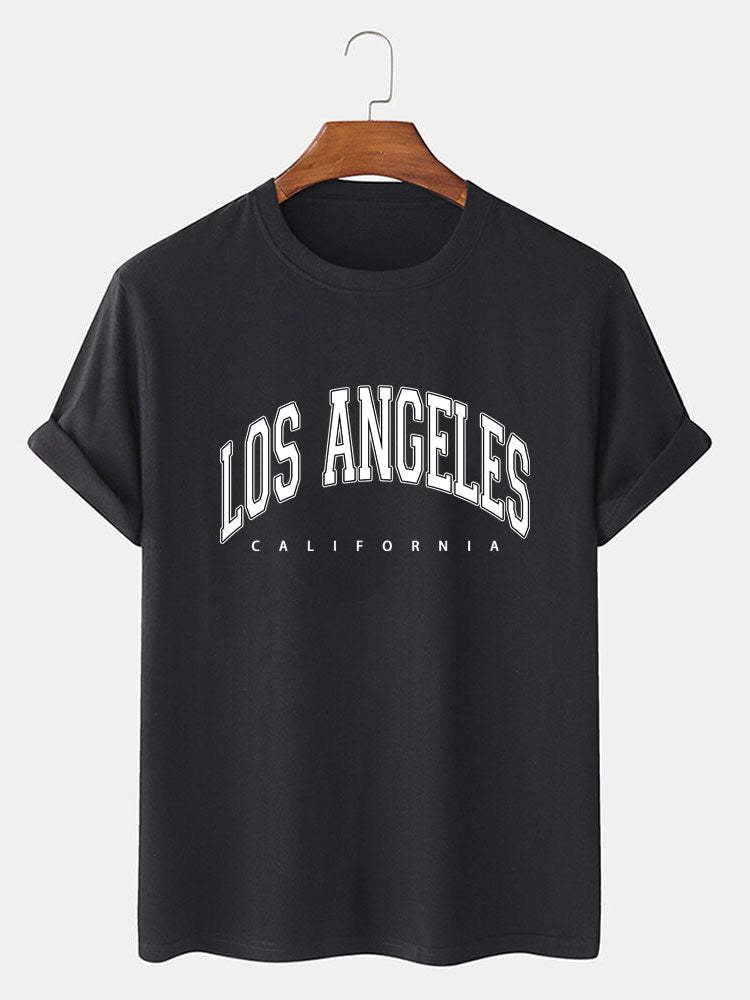 Los Angeles Print T-Shirt & Mid Length Shorts-Mitchell Shoes