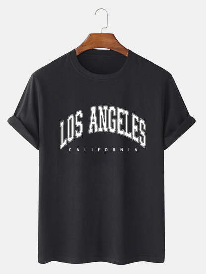 Los Angeles Print T-Shirt & Mid Length Shorts-Mitchell Shoes