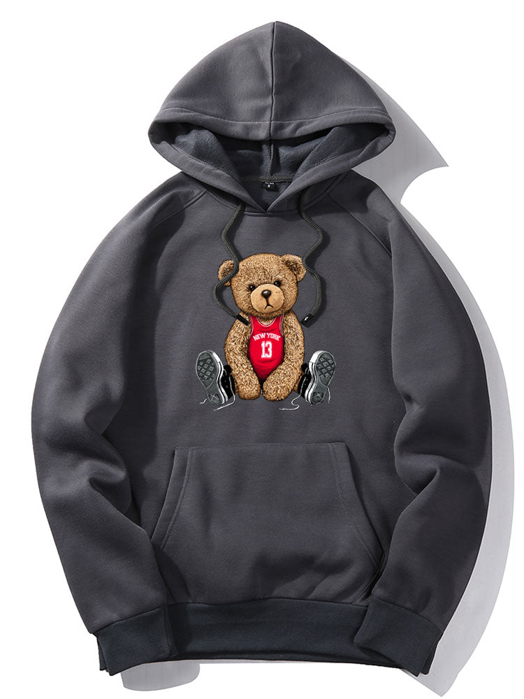 New York Bear Print Hoodie & Jogger Pants-Mitchell Shoes
