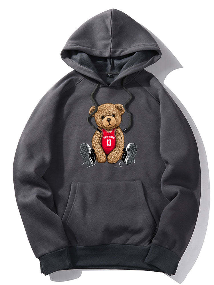 New York Bear Print Hoodie & Jogger Pants-Mitchell Shoes