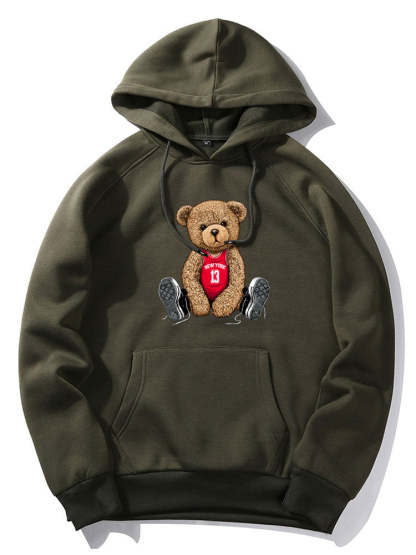 New York Bear Print Hoodie & Jogger Pants-Mitchell Shoes