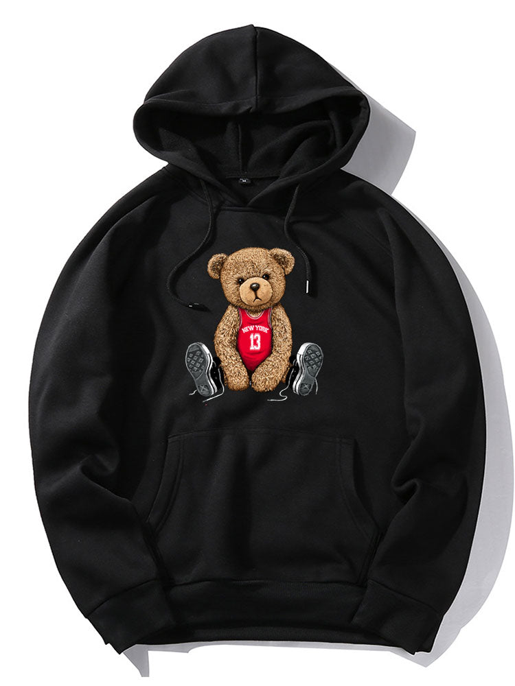 New York Bear Print Hoodie & Jogger Pants-Mitchell Shoes