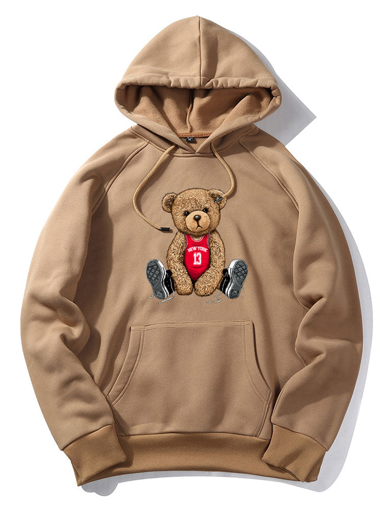 New York Bear Print Hoodie & Jogger Pants-Mitchell Shoes