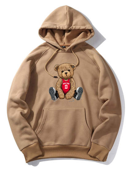 New York Bear Print Hoodie & Jogger Pants-Mitchell Shoes