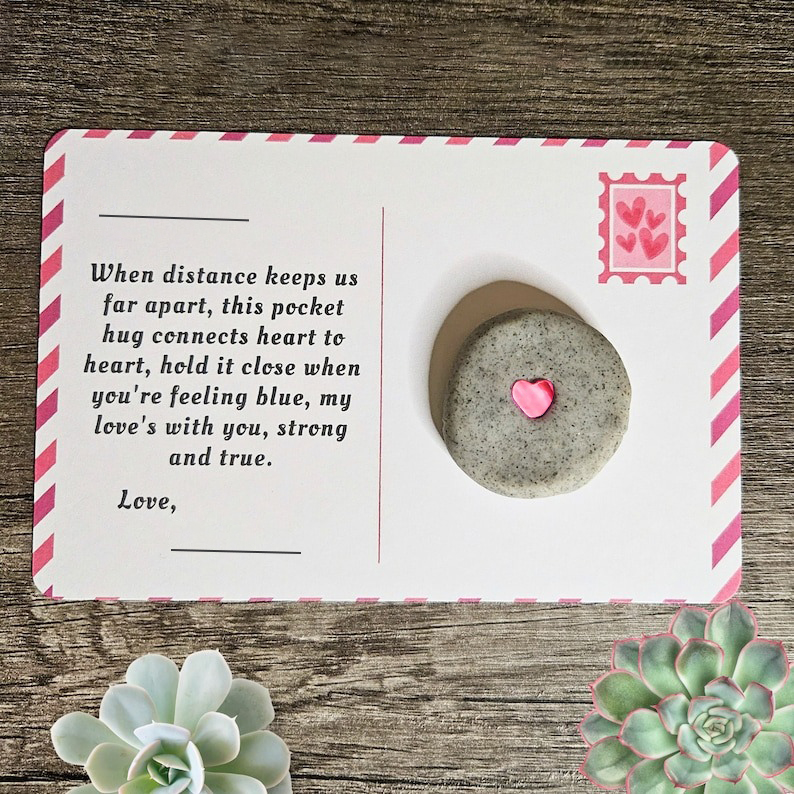 Love Hug Stone Card