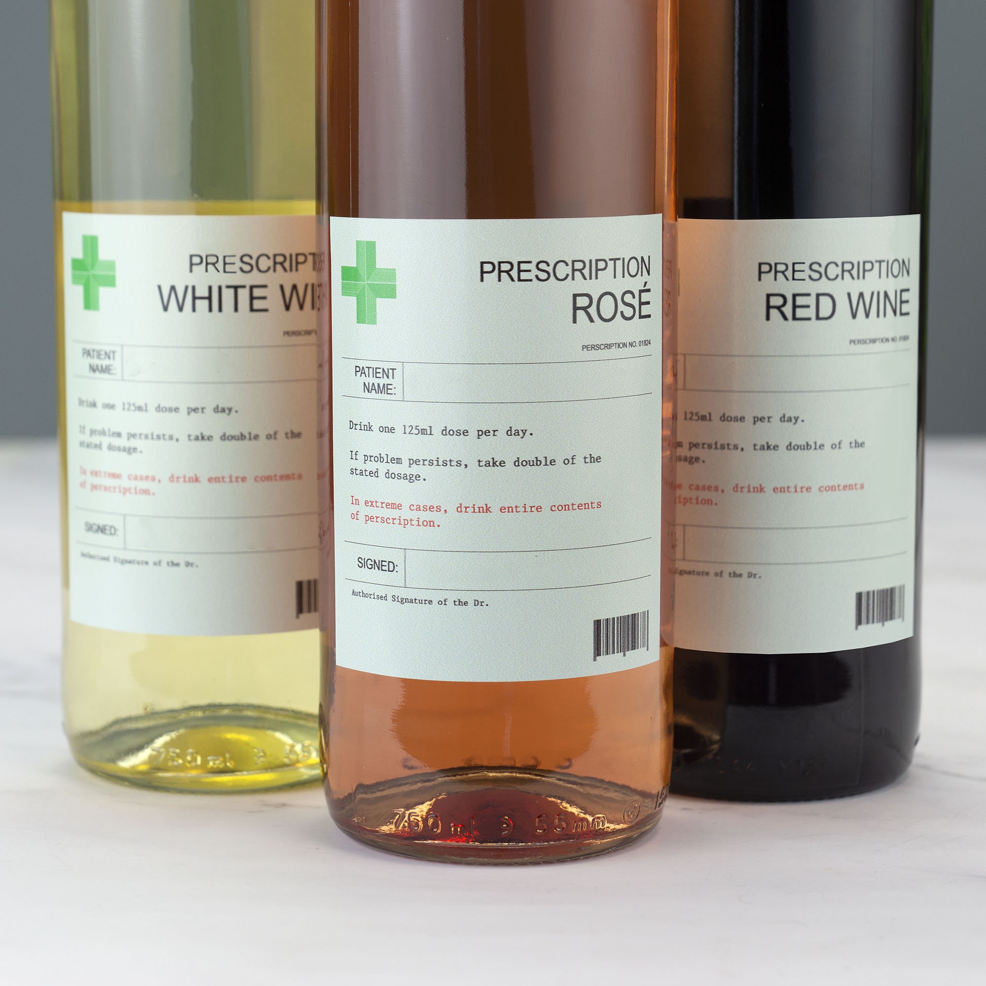 Funny Prescription Wine Label（Set of 3）
