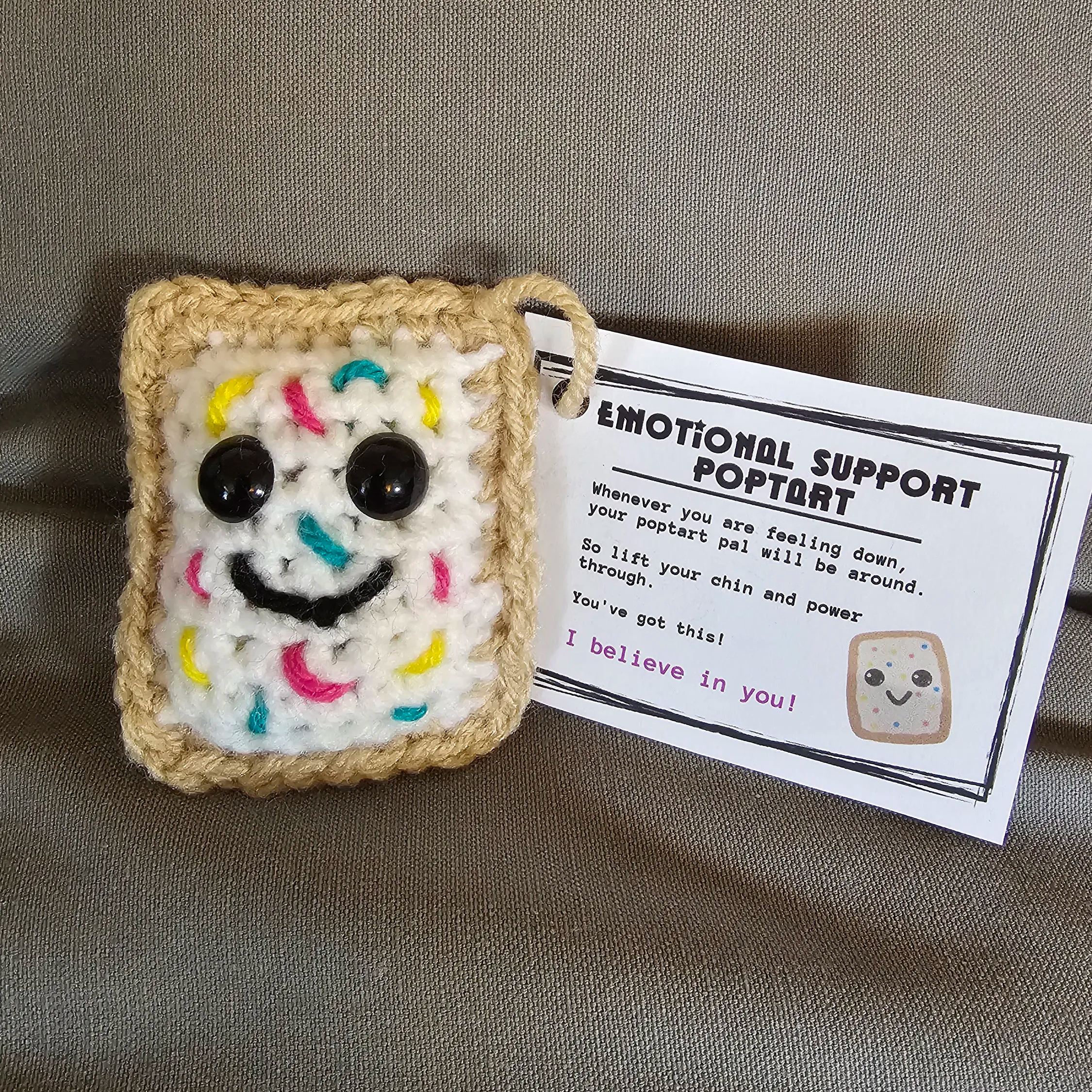 Crochet Keychain Emotional Support PopTart