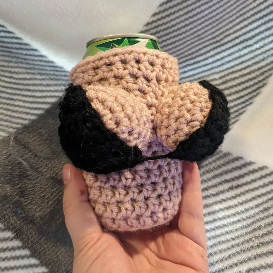 Handmade Crocheted Boob Cozy