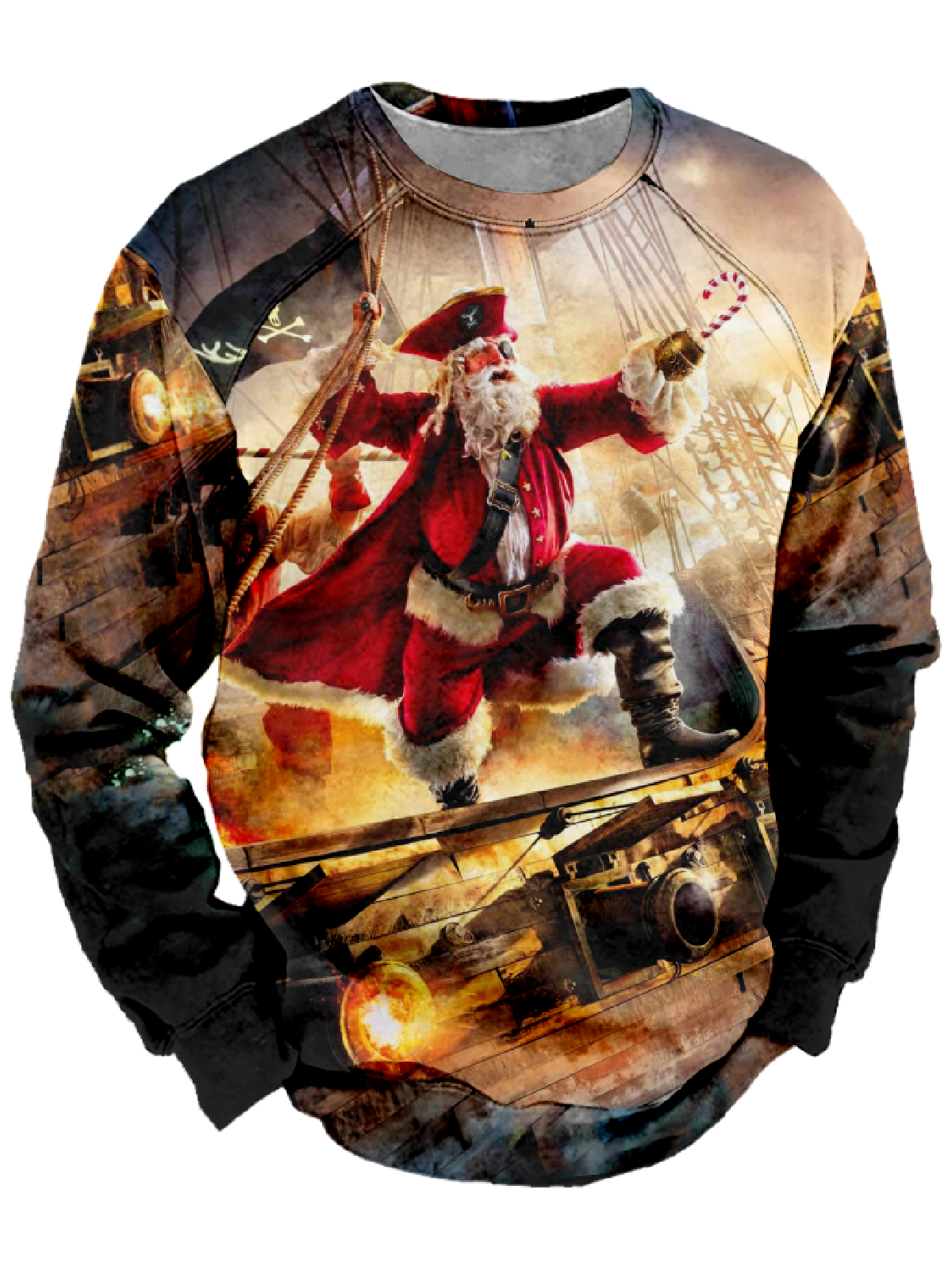 Christmas Santa Pirate Crewneck Sweatshirt