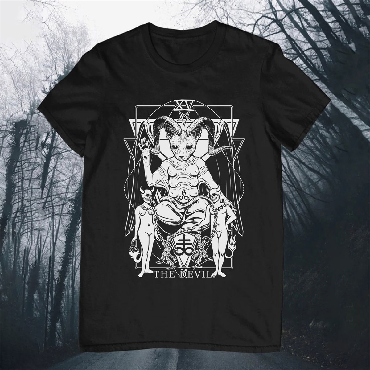 Tarot Cards Round Neck Short Sleeve T-Shirt