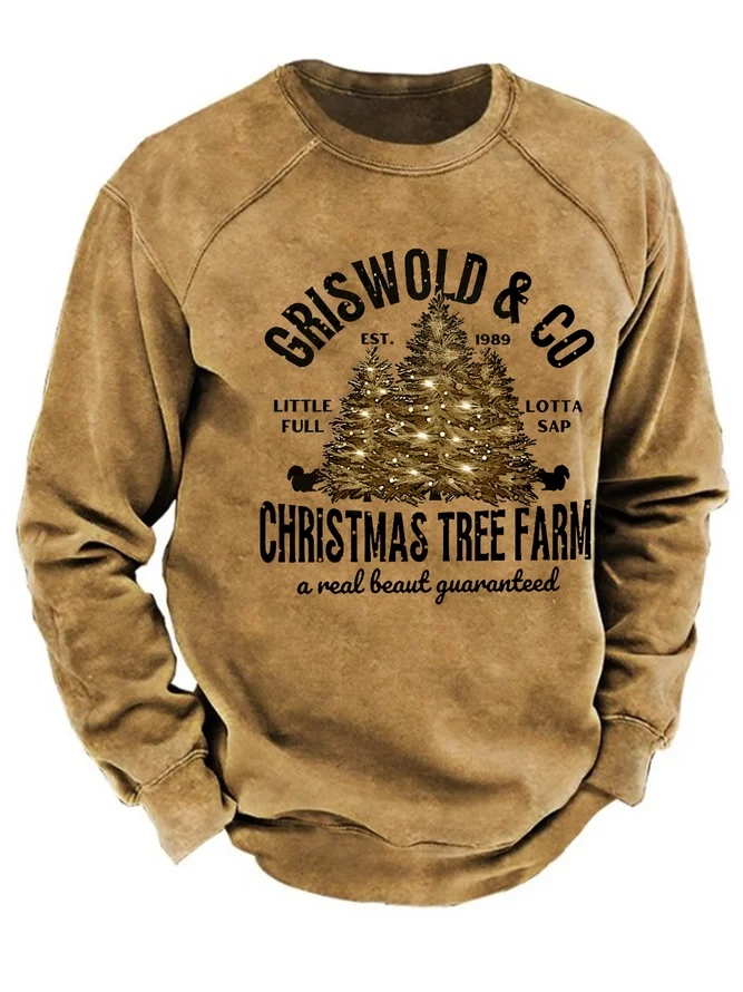 Vintage Christmas Tree Farm Crewneck Sweatshirt