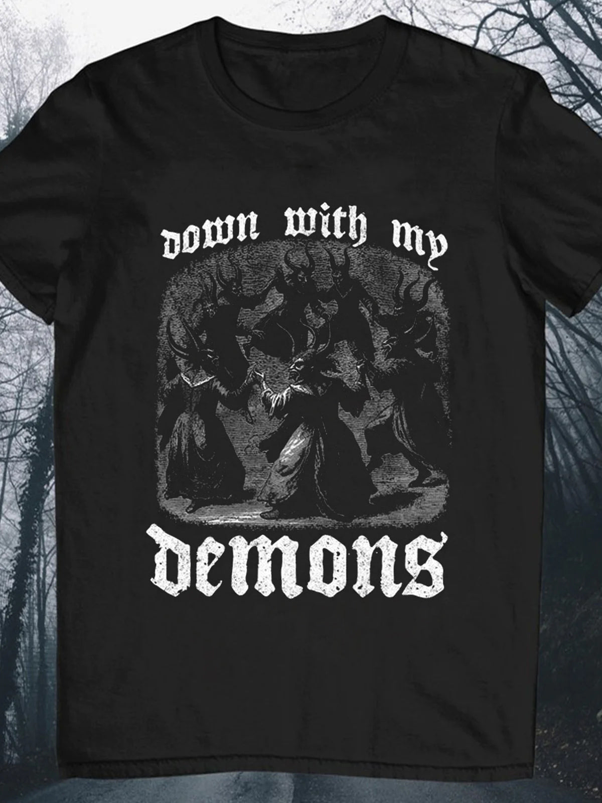 Down With My Demons Crew Neck Short Sleeve Men's T-Shirt