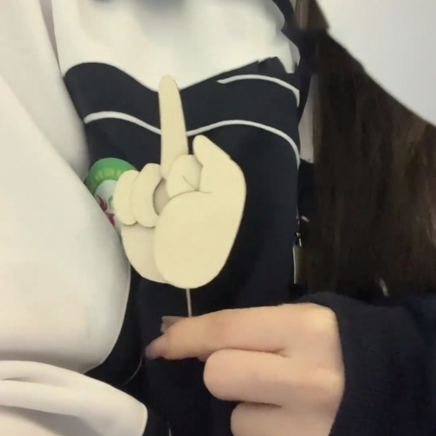 Middle Finger Brooch