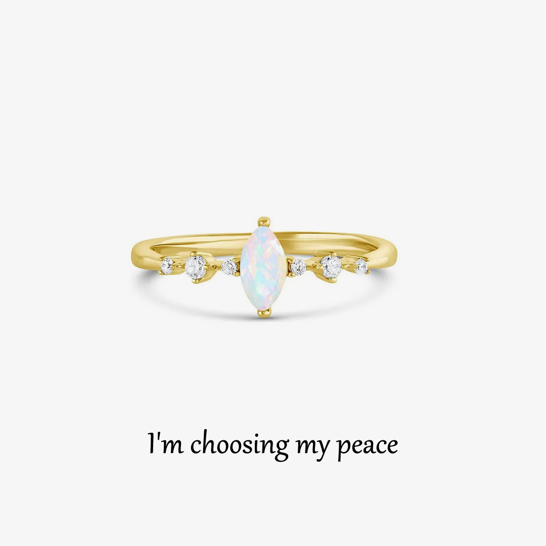 I'm Choosing My Peace Ava Opal Ring