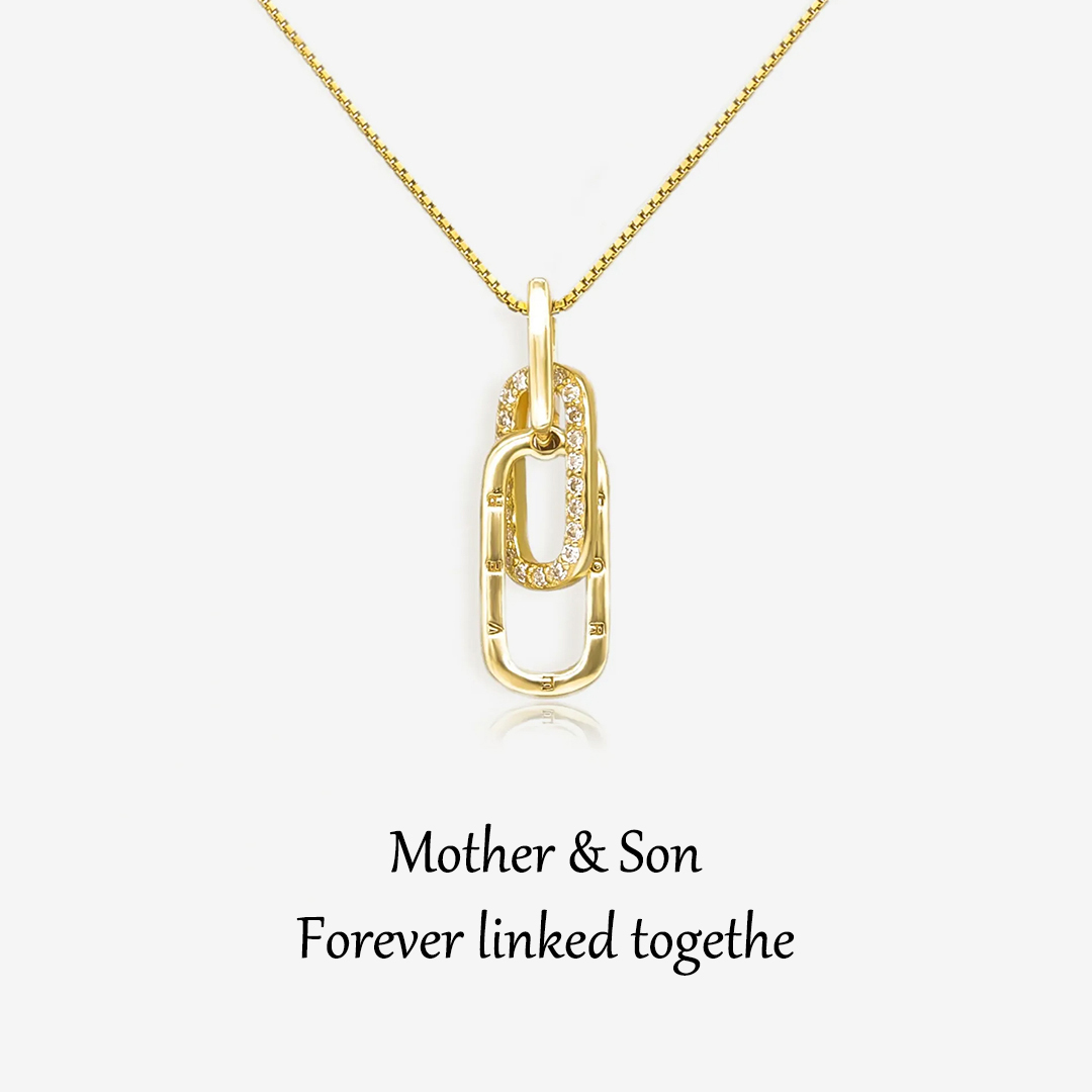 For Mother - S925 Heart To Heart Linked Together Necklace
