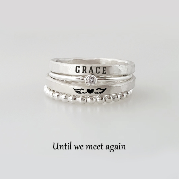 For Memorial-Meet Again Stacked Ring - 4 Rings Set