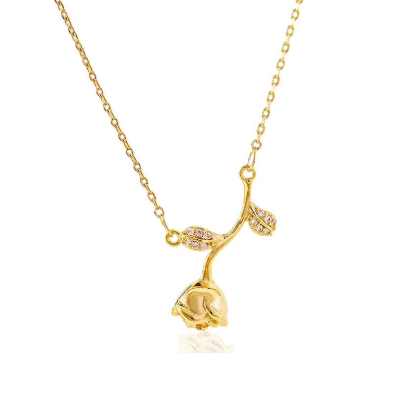 Golden Rose Necklace