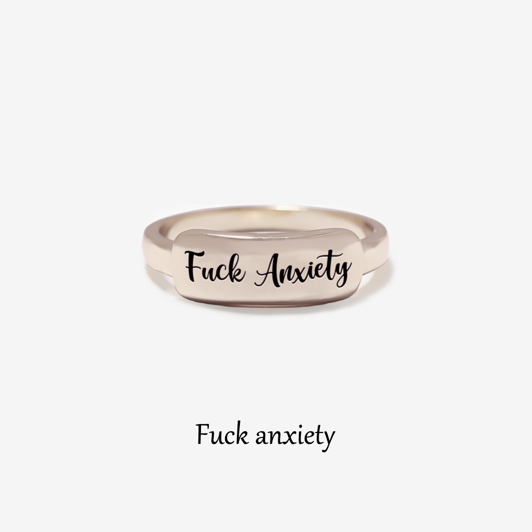 FUCk Anxiety Bar Ring