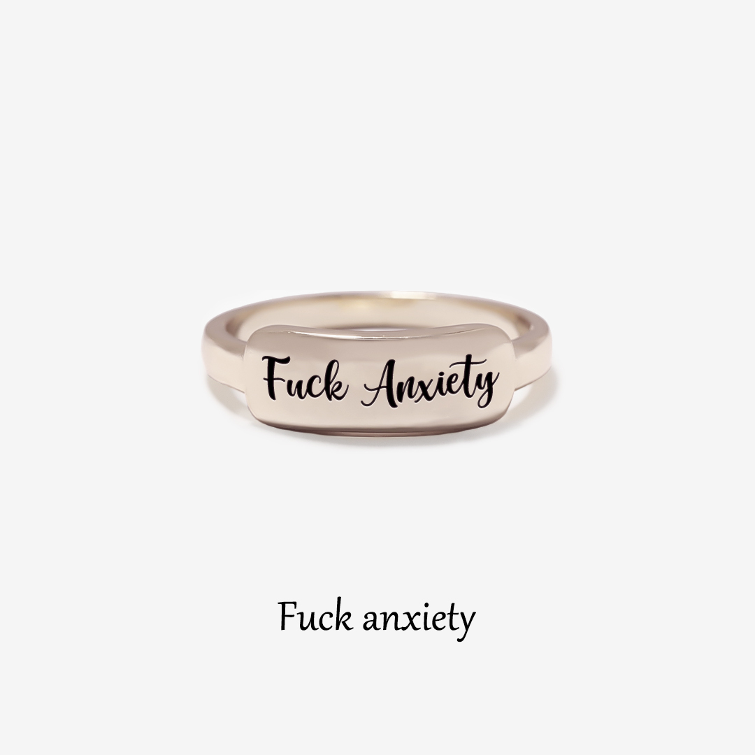 FUCk Anxiety Bar Ring