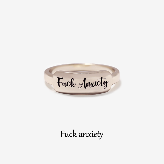 FUCk Anxiety Bar Ring