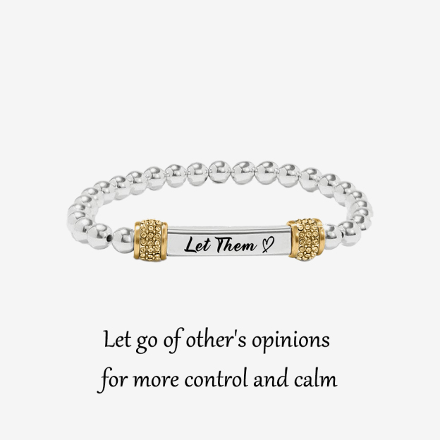 Let Them Dainty Diamond Beaded Stretch Bracelet