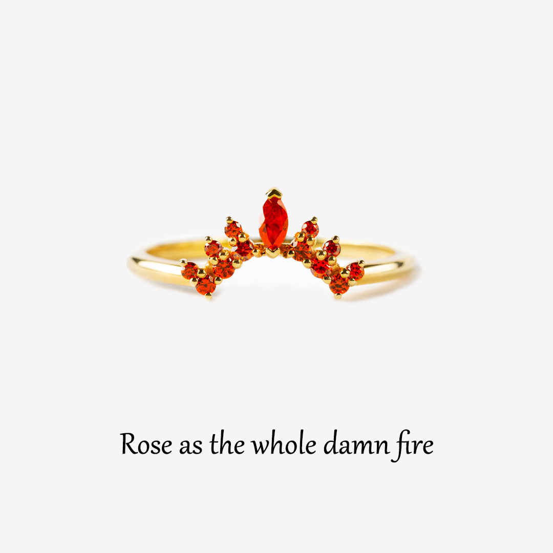 BURNED AND SURVIVED FIRE FLAME RING